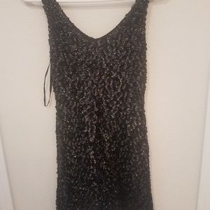 Black sequence dress